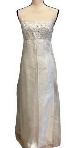 Dave and Johnny By Laura Ryner Ivory Embroidered Organza Dress Size 7/8 $225