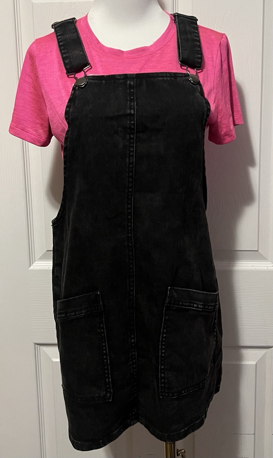 Overall Dress Or Jumper No Bounderies Women’s Black Denim S(3-5) New