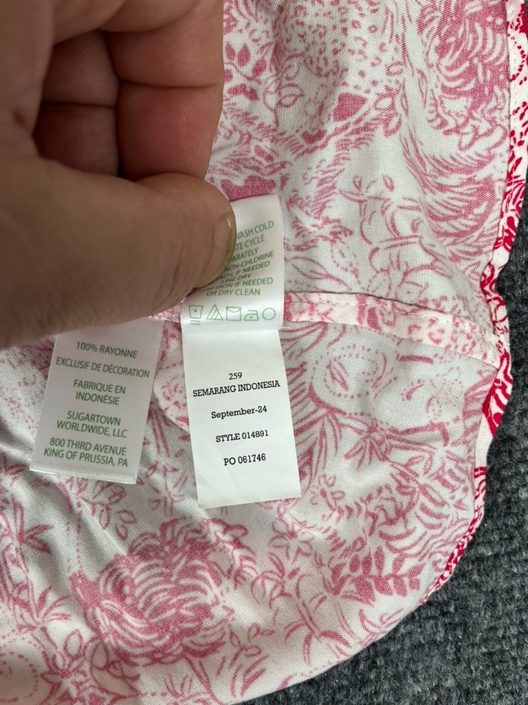 Lilly Pulitzer Raspberry Rouge Animal Magnetism Dress 3/4 Sleeve Rayon Size 0