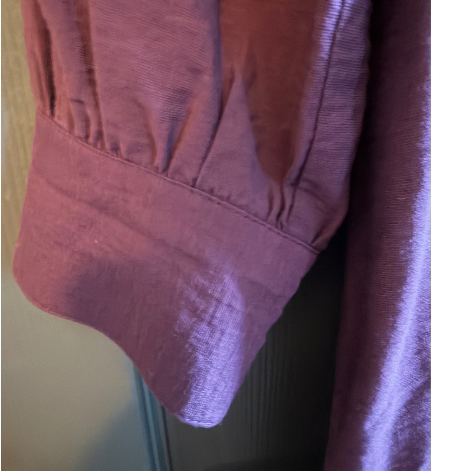 Soft Surroundings Plum Purple Button Down Midi Shirt Dress PXL Dark Academia