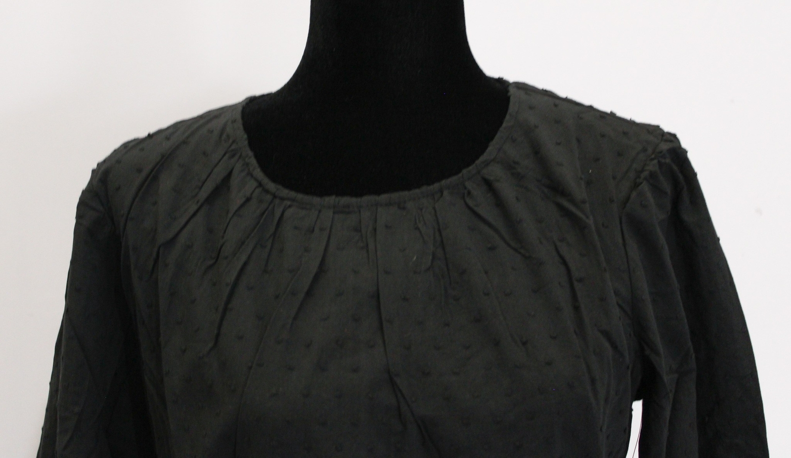 JUSTFAB Women’s Lined Romantic 3/4 Sleeve Mini Dress ZG3 Caviar Large NWT