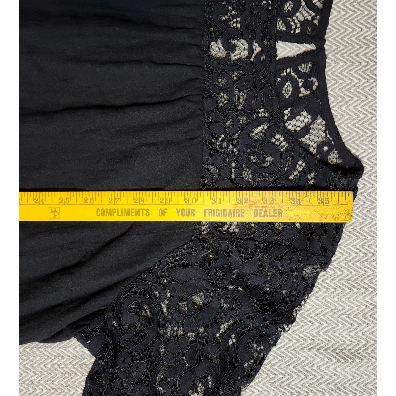 Old Navy Black Lace Yoke 3/4 Sleeve Shift Dress Plus Size 2X Cotton Blend Lining