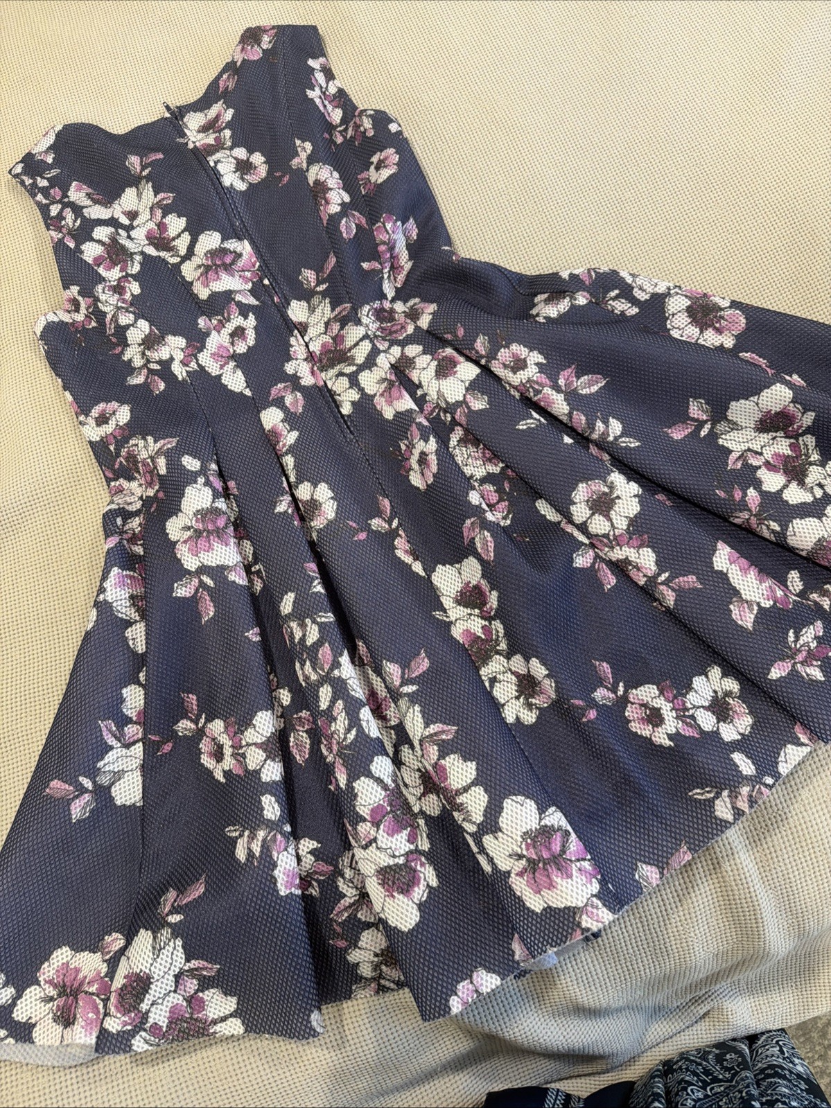 Floral Print Georgette Midi Dress in Floral by Torrid Size 14 Pink Navy Blue Zip