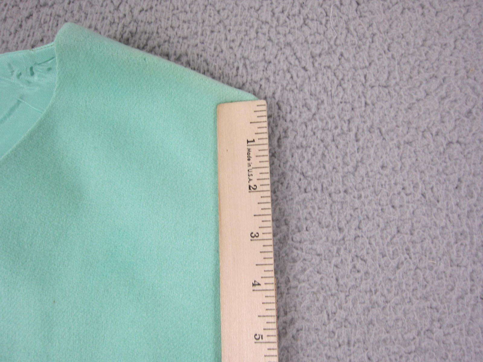 True Vintage Mod Dress Womens Large Green Wool Knit Shift Office Midi 60s 70s