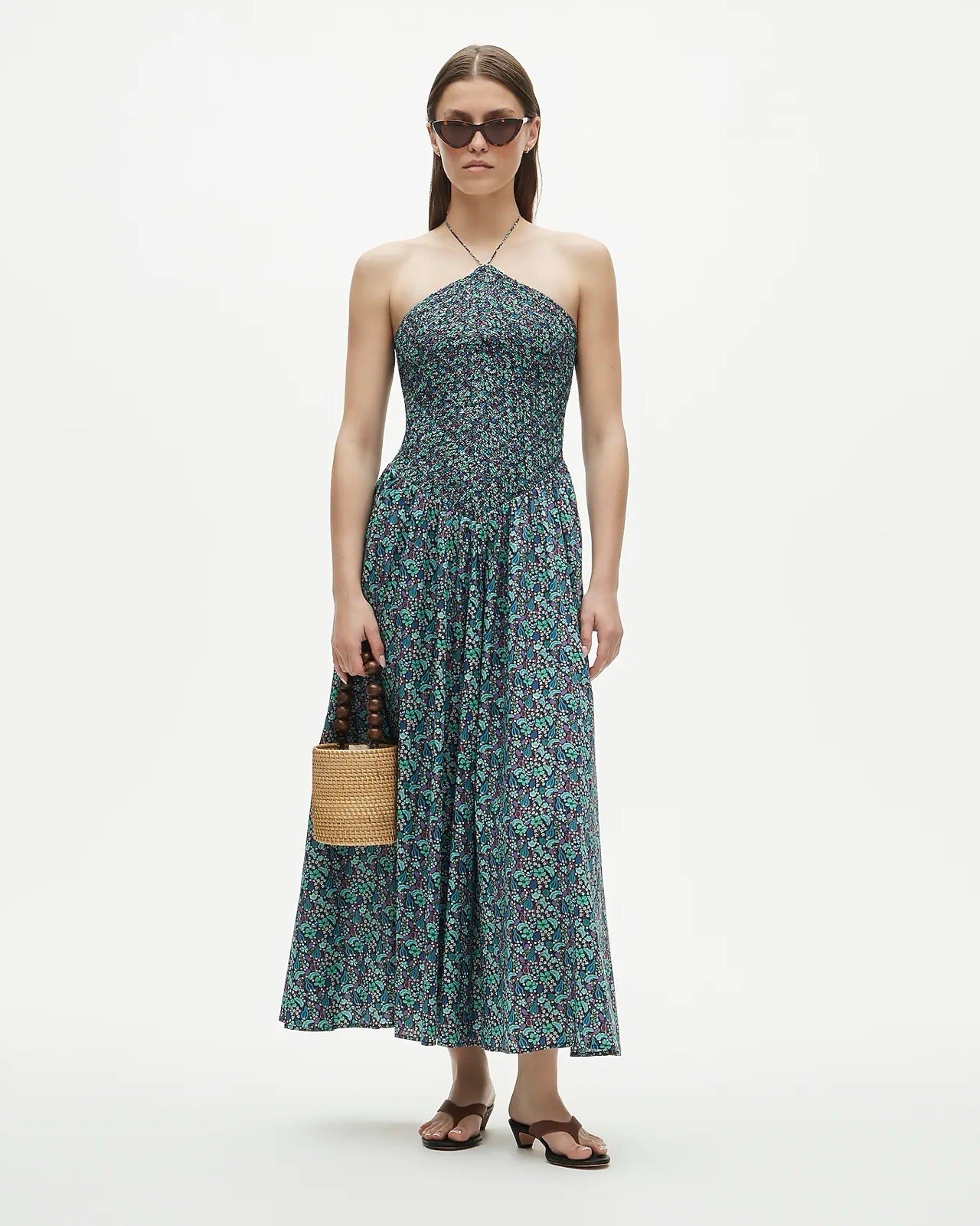 Jcrew Petite smocked halter dress in Liberty® fabric PM