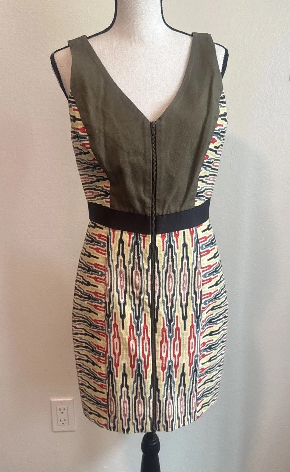 Rachel Roy Dress Tribal Aztec Print Womens Small Multicolor Southwestern S