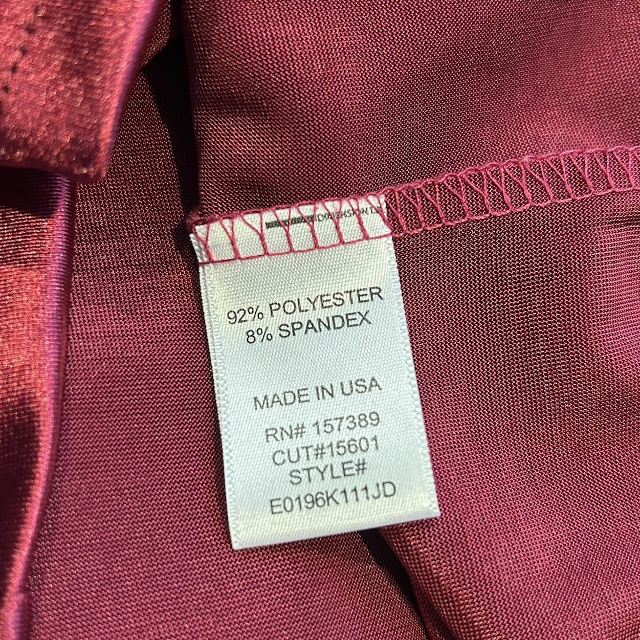 Originality Burgundy Red Slip Mini Dress Size Small Made In USA