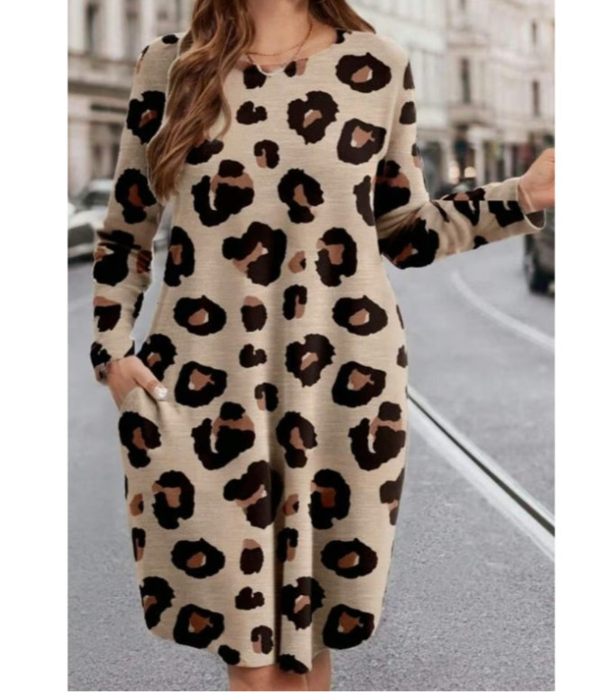 Dress leopard print khaki pair w Earrings, necklace, Boots Sneakers 2X Cheetah