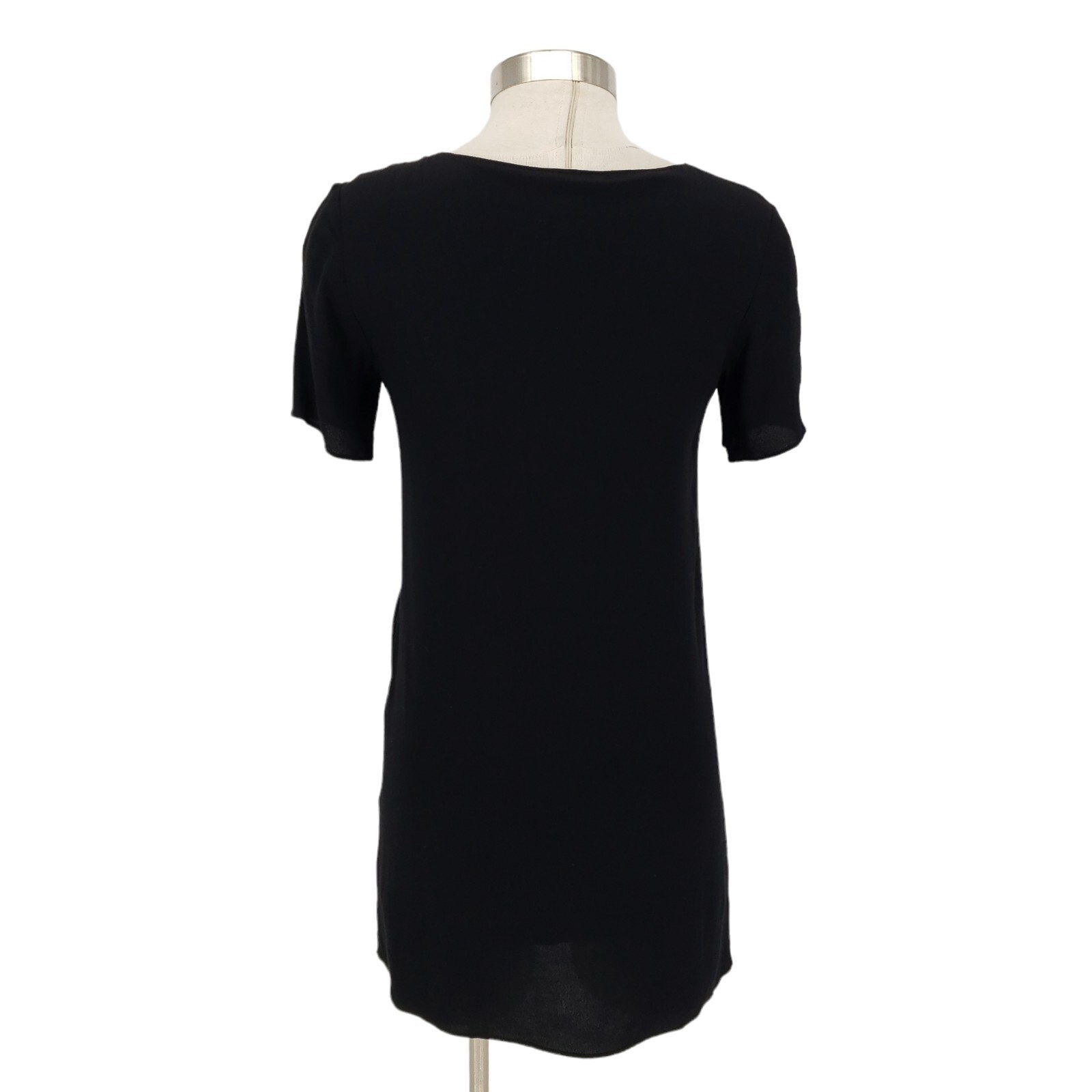 WILFRED FREE Mini Shift Dress Aritzia Teigen Black Short Sleeve Womens XS