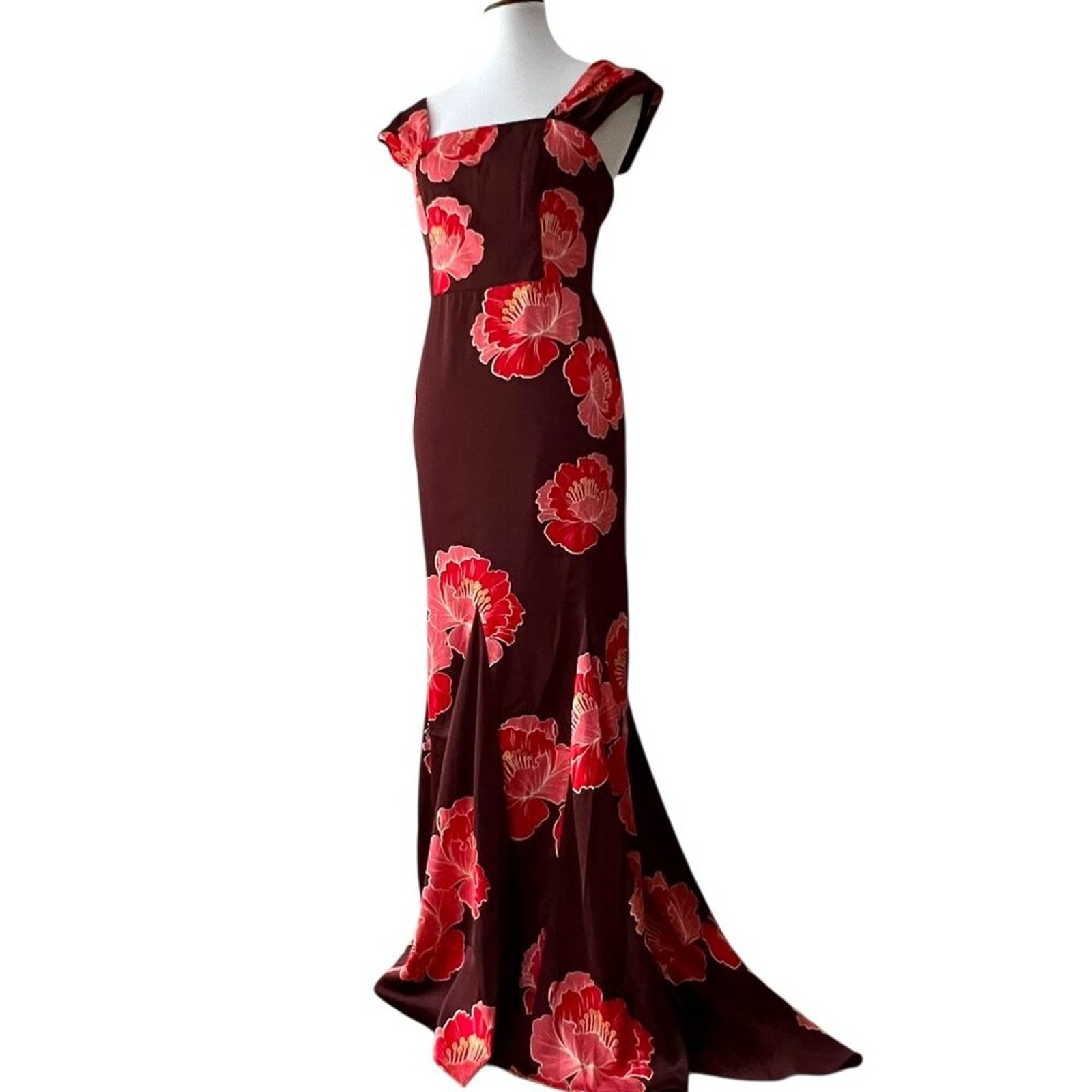 Formal Dress 12 Y2K Large Tropical Maxi Hawaiian Long Fall Wedding Guest Cruise