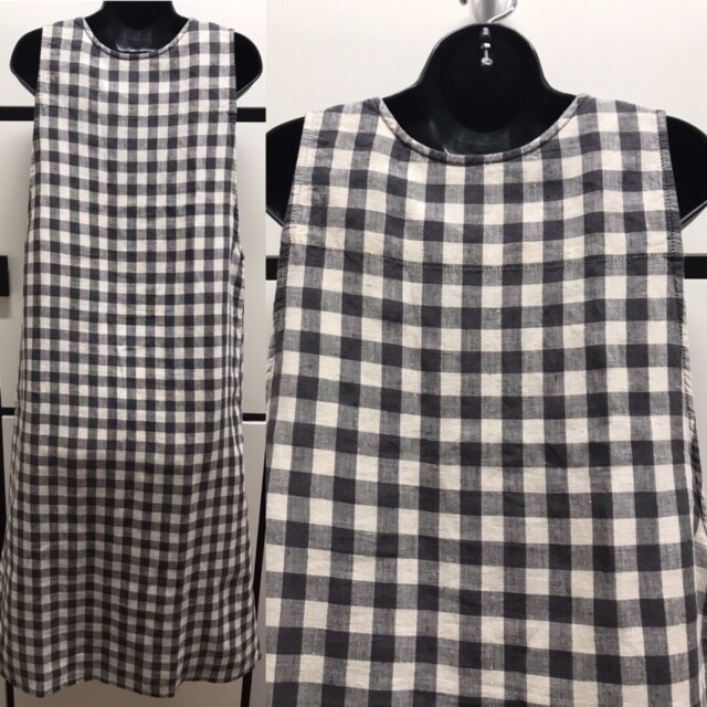 Journal Standard Linen Check Jumper Dress Graphite Beige Check Combo One Size
