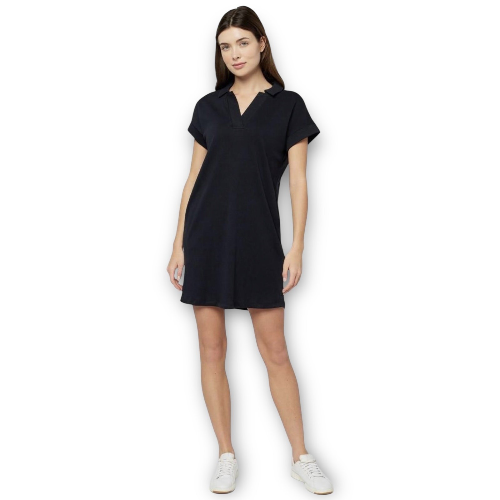 NWT Three Dots Koda Polo Dress Black M