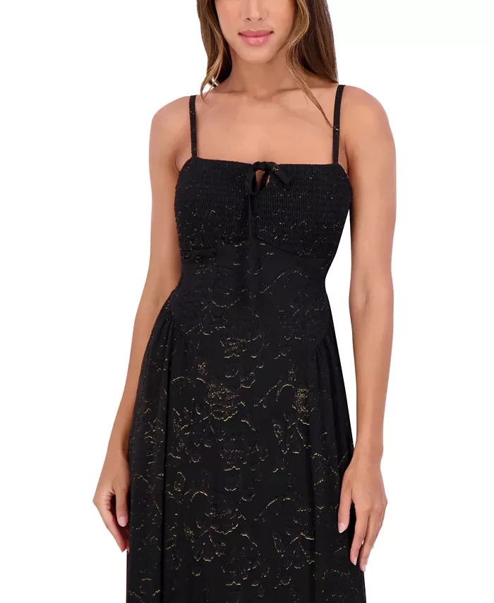 kensie Smocked Burnout-Pattern Midi Dress MSRP $138 Size 14 # 12A 2484 New
