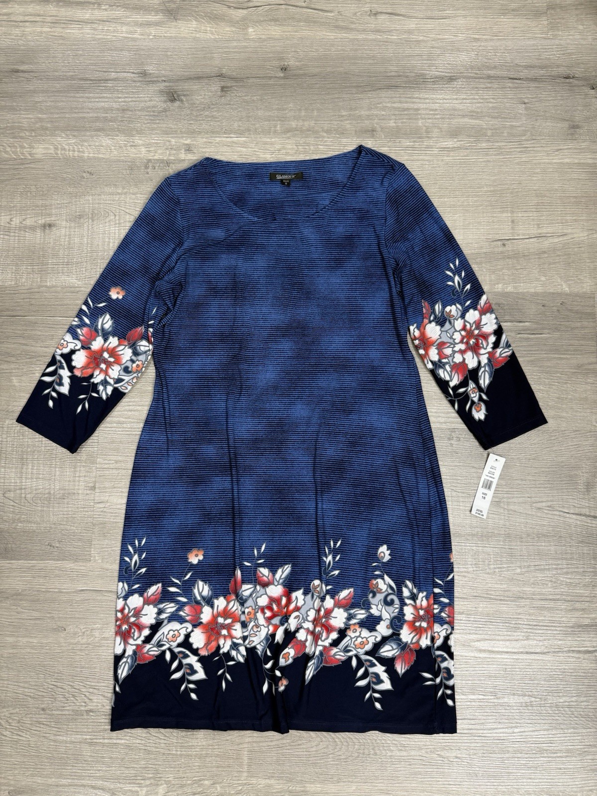 Glamour Women’s Soft Egypt Midi Dress Blue Size 16