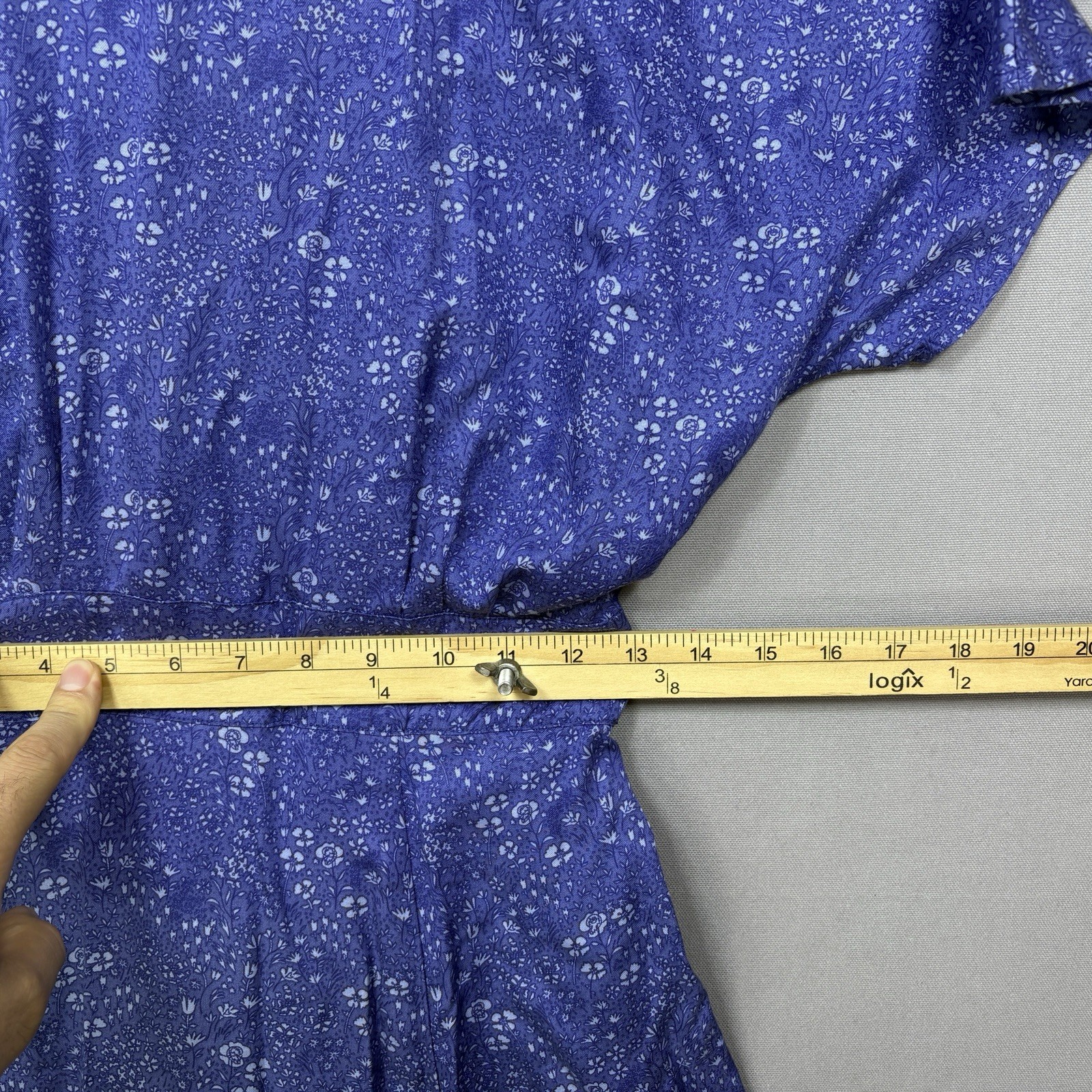 Marine Layer Camila Mini Dress S Blue SF Toil Print Button Front Tie Waist 2022