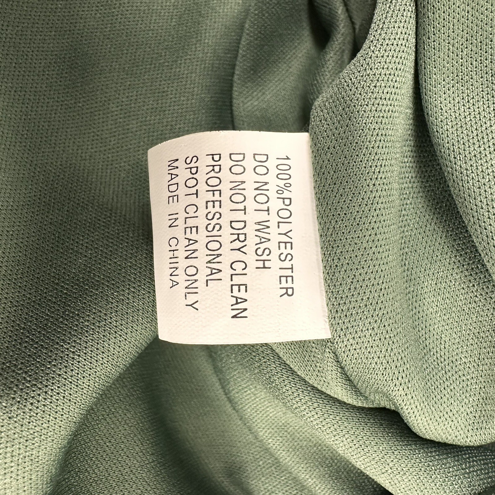 Mac Duggal Ieena Evening Gown Size 6 Long Sleeve Faux Wrap Jade Green Sparkly