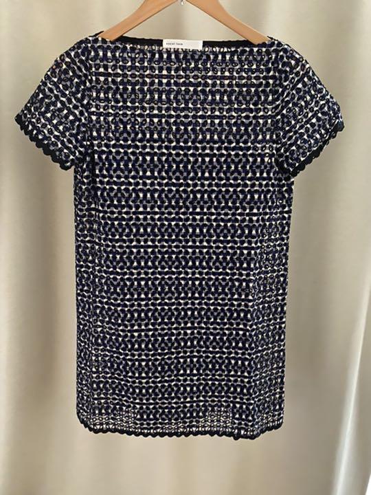 sacai luck navy dress size 1 length 30 inches