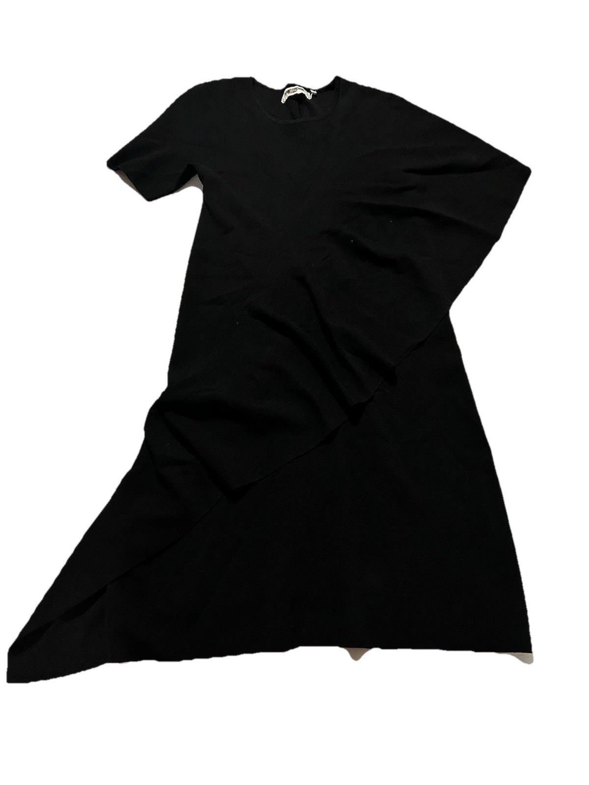 Opening Ceremony Asymmetrical Black Flounce Mini Dress Sz S EUC Quiet Luxe Chic