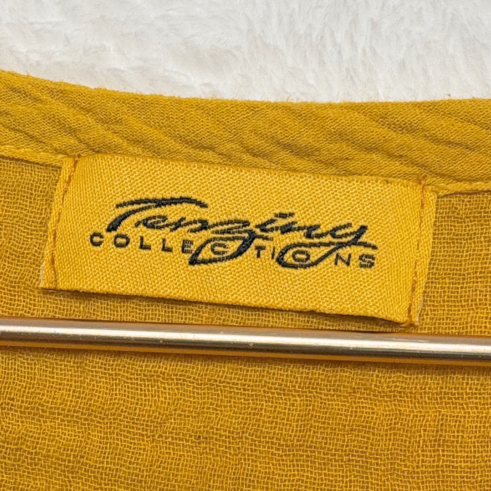 Tenzing Collections Mustard Yellow Cotton Gauze Tunic Minimalist Top Lagenlook