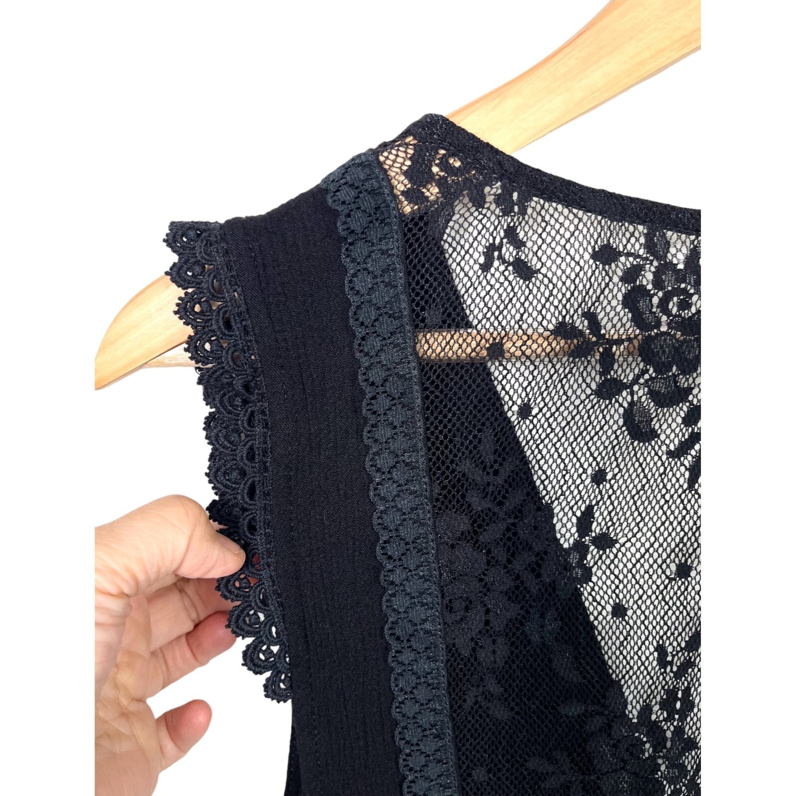LLena Eres de Gracia blk mini whimsy goth lacy dress Y2K sz M