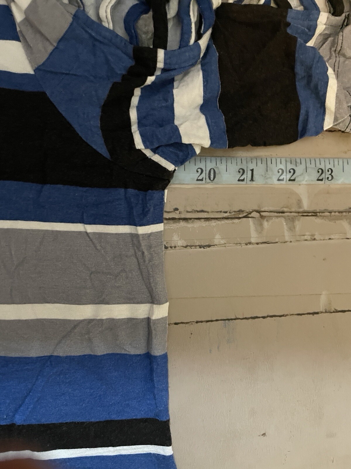 Robert Louis size small dress striped Blue White Black