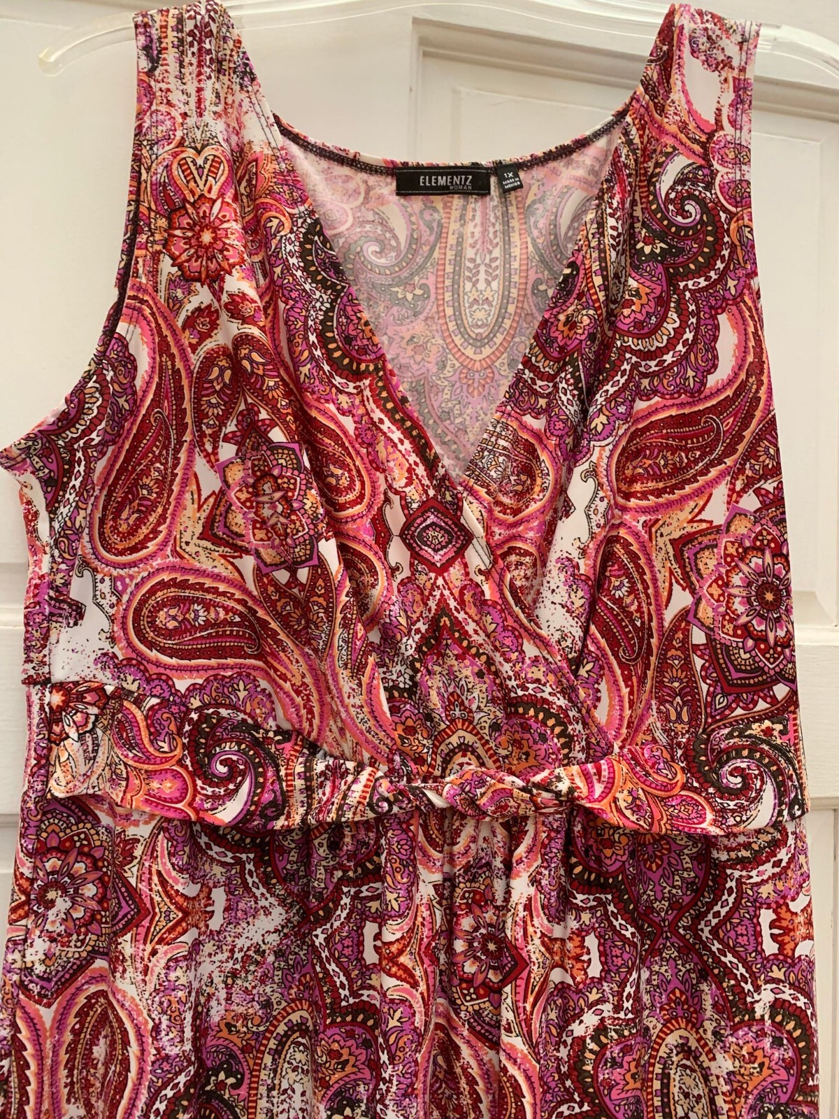 EUC Elementz Woman Paisley Print Maxi Dress size 1X