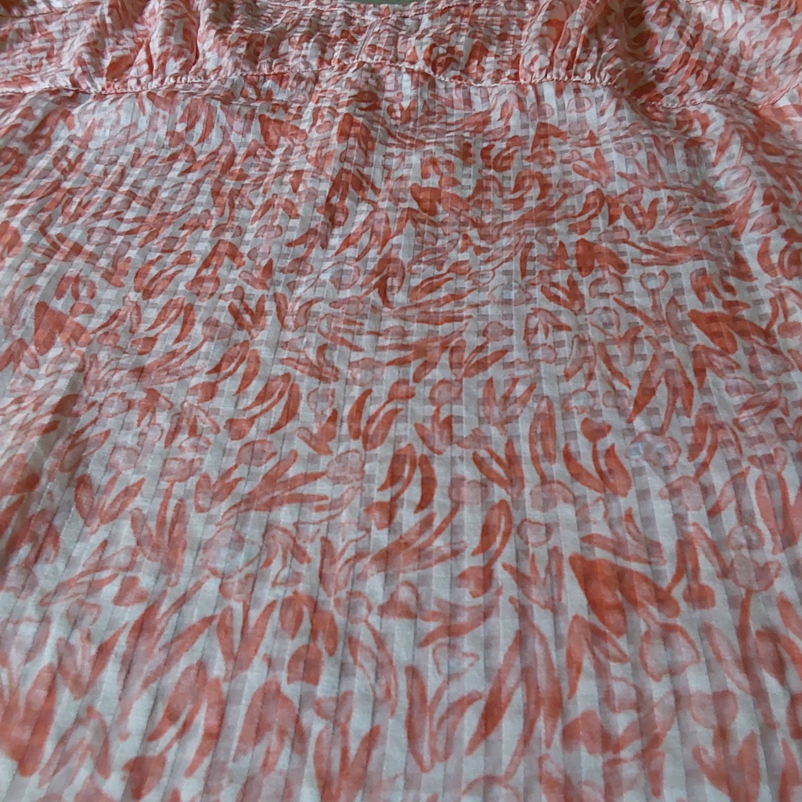 Tory Burch Dress M Silk Cotton Peach Straps Lightweight Fairy Whimsical Print