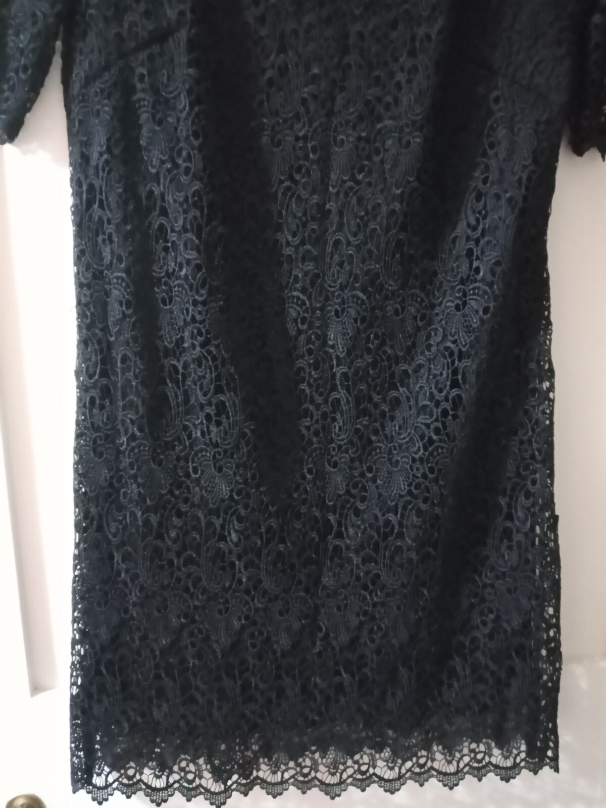 Ladies La Redoute Black Lace Short Sleeved Midi Dress Size 10 – VGC – Worn once