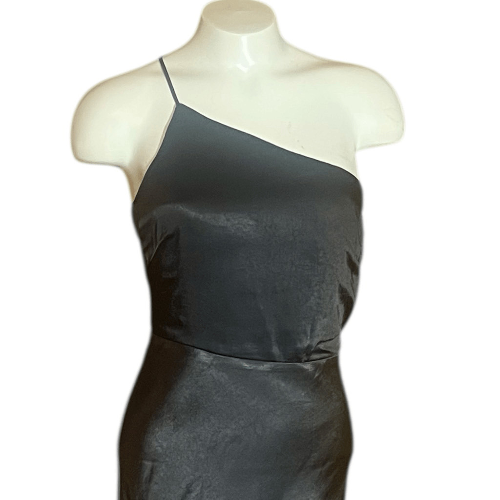 Billy J. Black Kimbra One Strap MIDI Slip Dress Sz 8 NWT