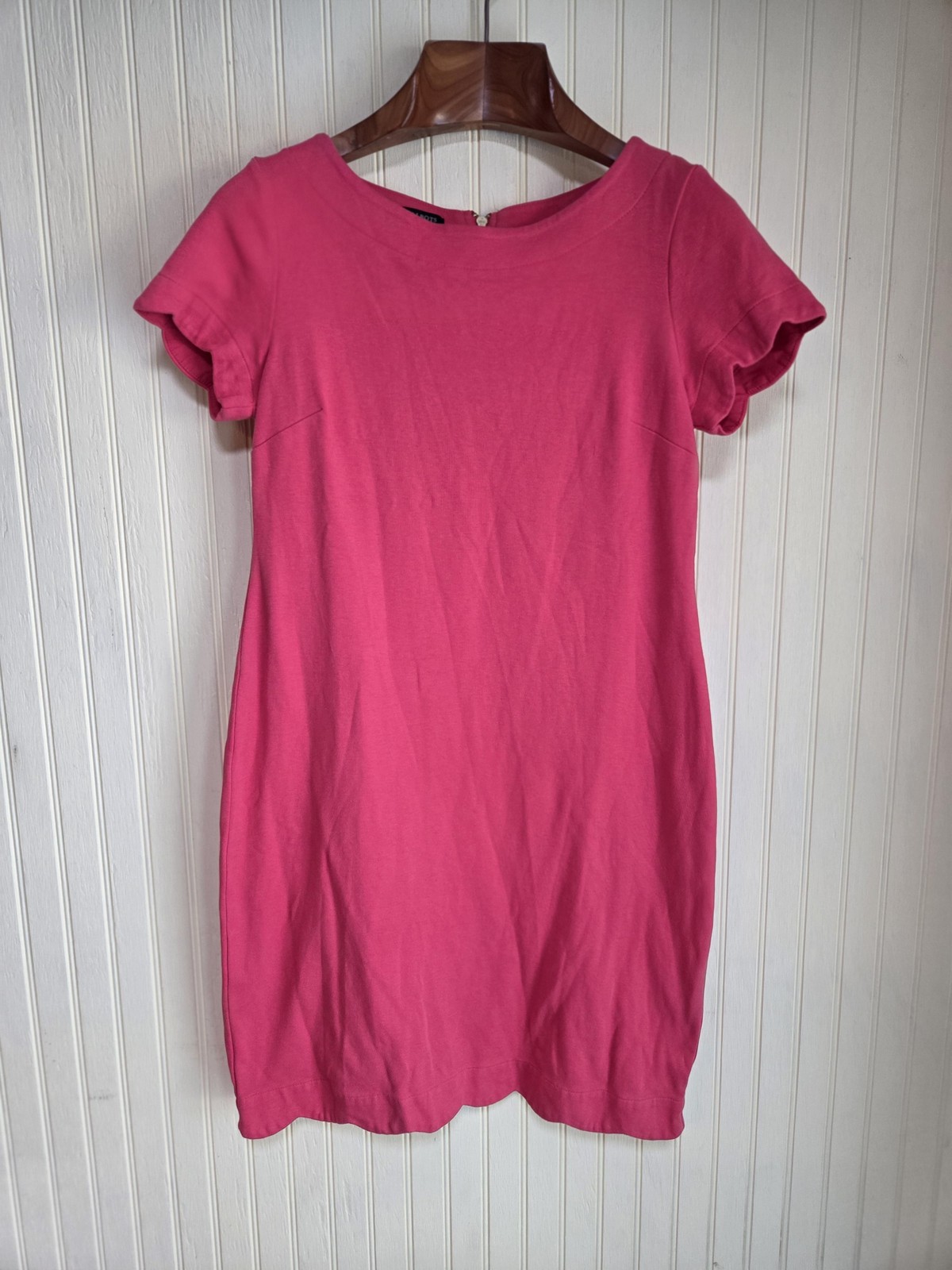 Talbots Dress Womens PS Pink Short Sleeve T-Shirt Shift Knee Length Cotton