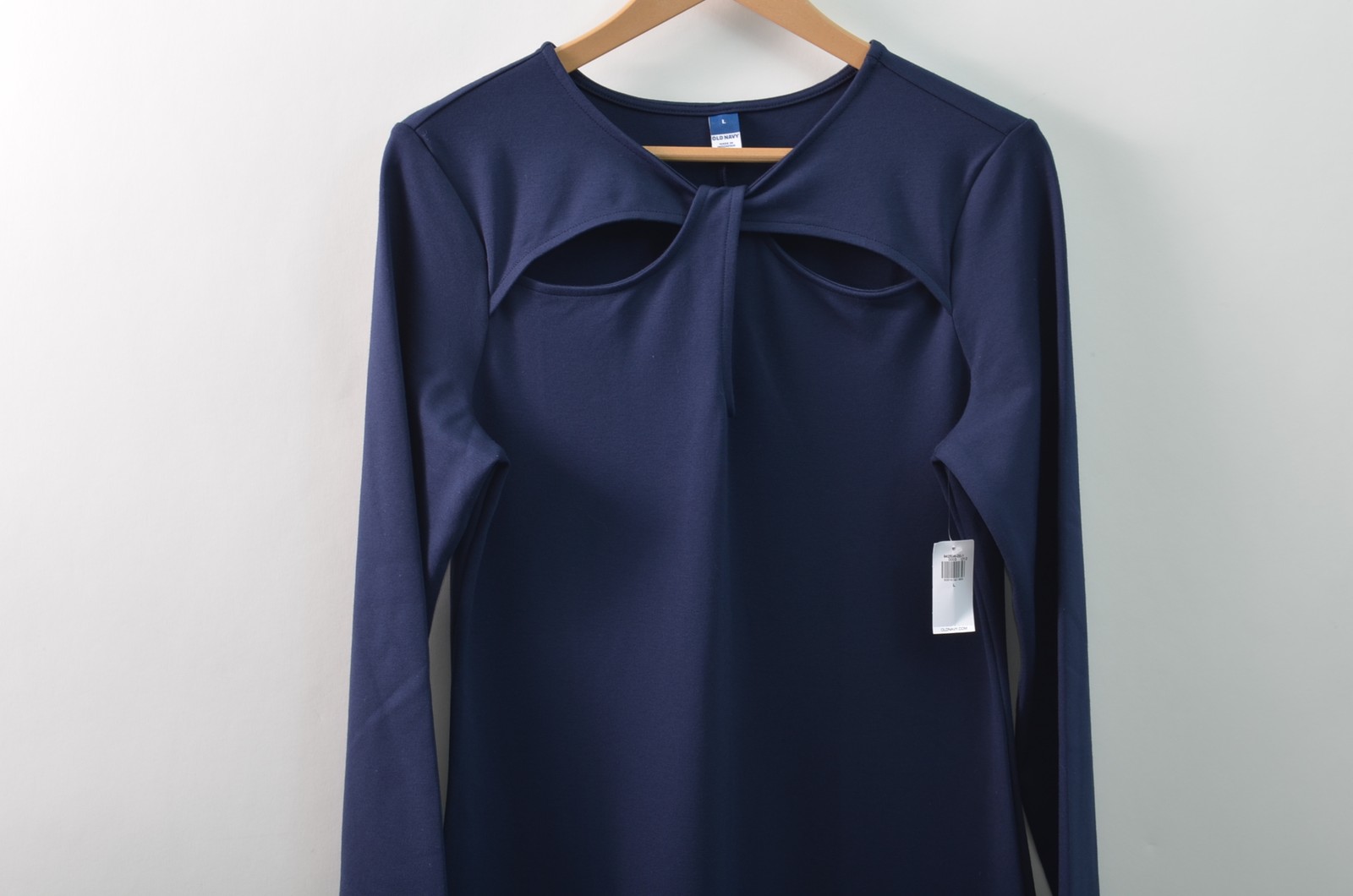 Old Navy Womens Large Sheath Maxi Knit Stretch Rayon Blend Cutout Long Sleeve