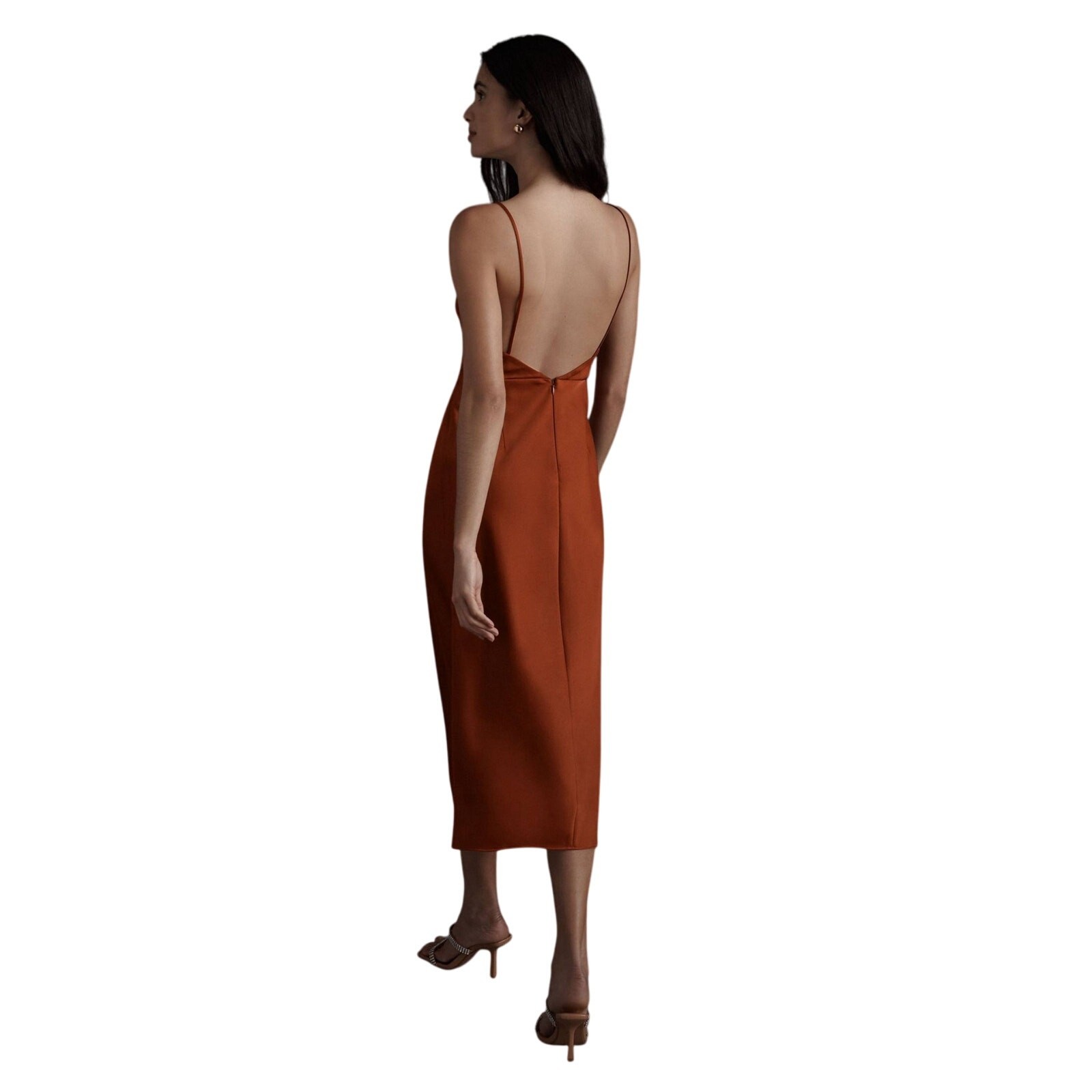 BHLDN August Satin Charmeuse Midi Dress Size US 10 NEW