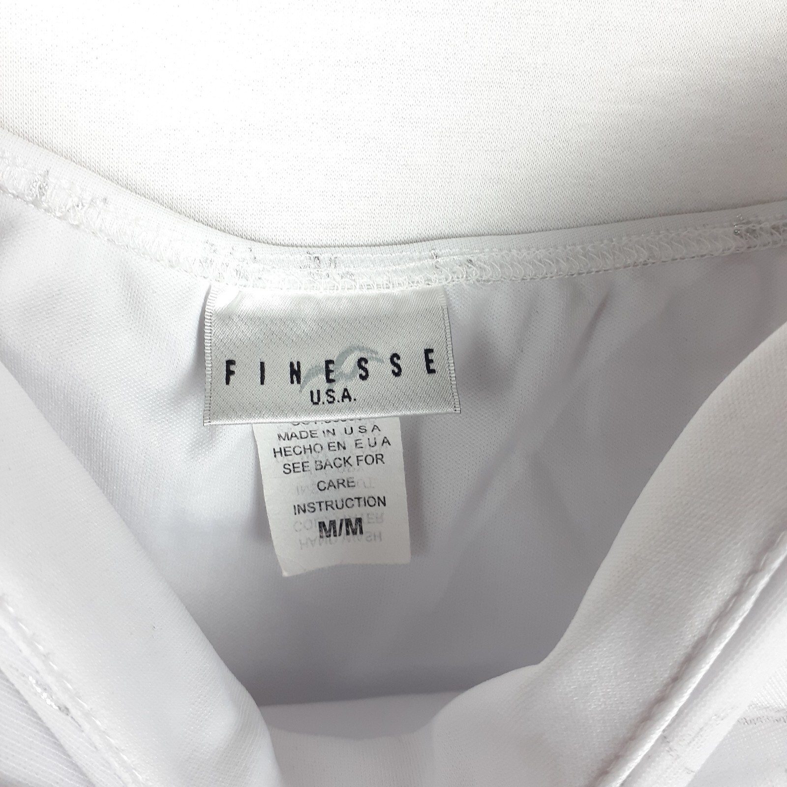 Finesse Womens Halter Dress Size M White Stretch Ruched Sides Handkerchief Hem