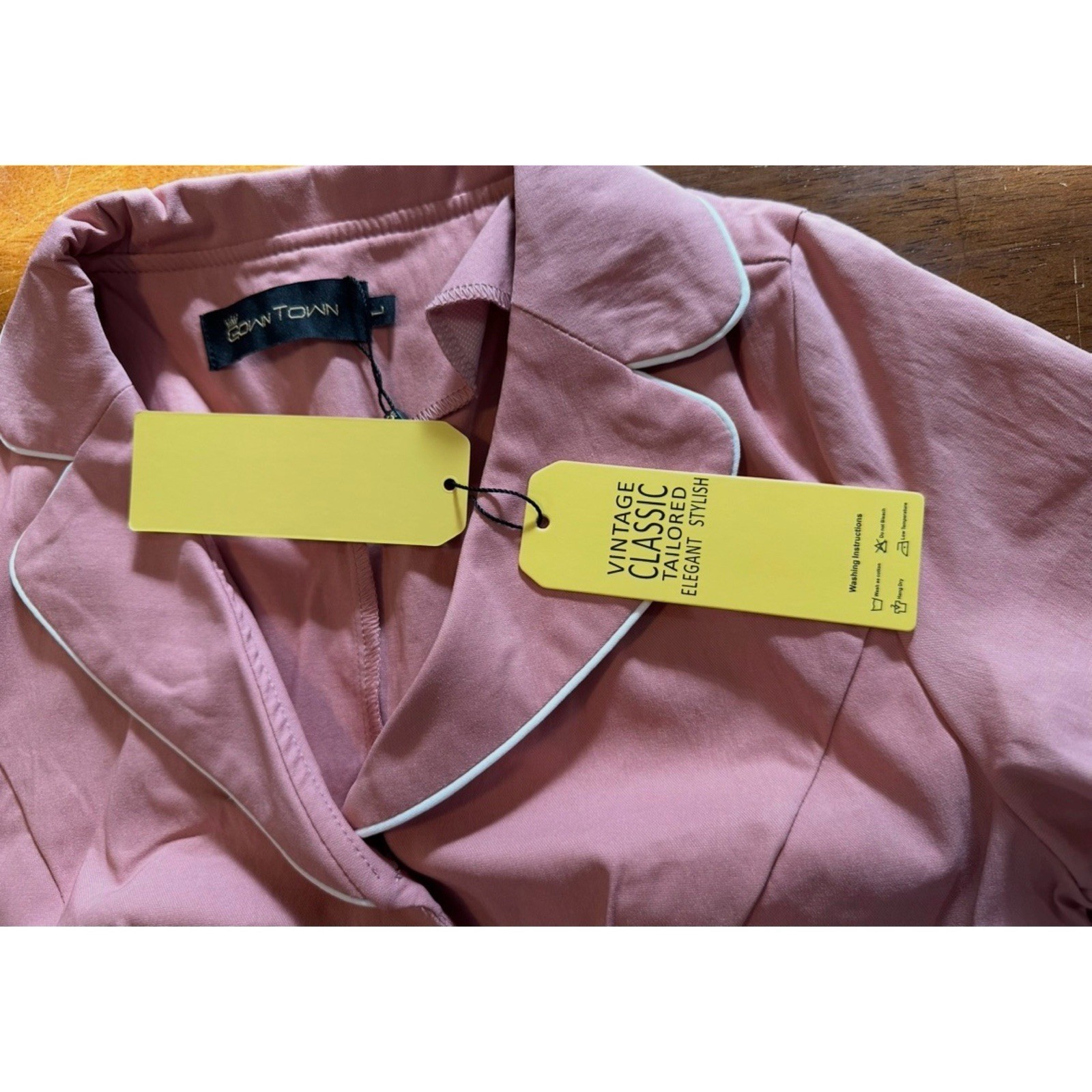 Gown Town NWT Salmon Pink Retro Rockabilly Swing Dress Size Large