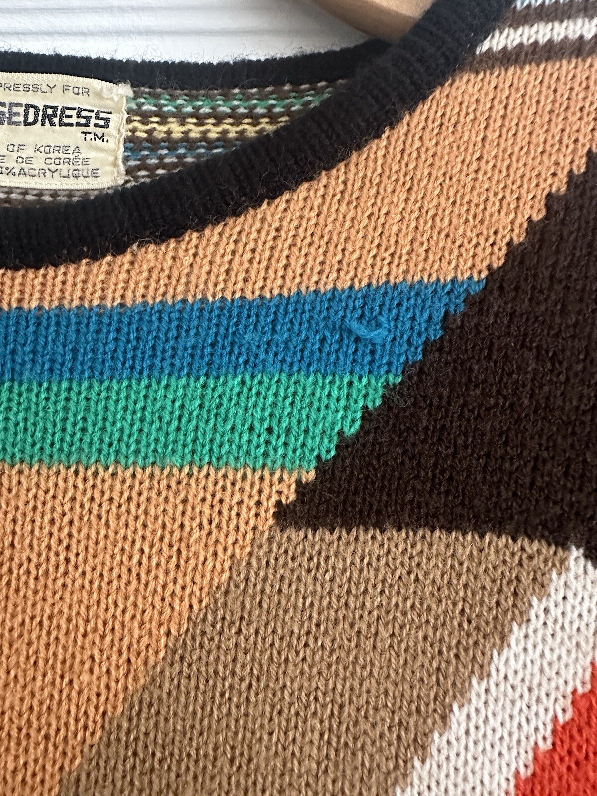 1970s Vintage CollAgedress Made In The Republic Of Korea