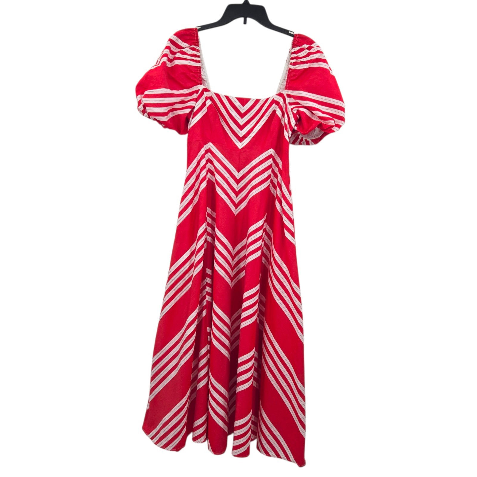 Hill House Women’s Matilda Midi Dress 100% Cotton Red Medium