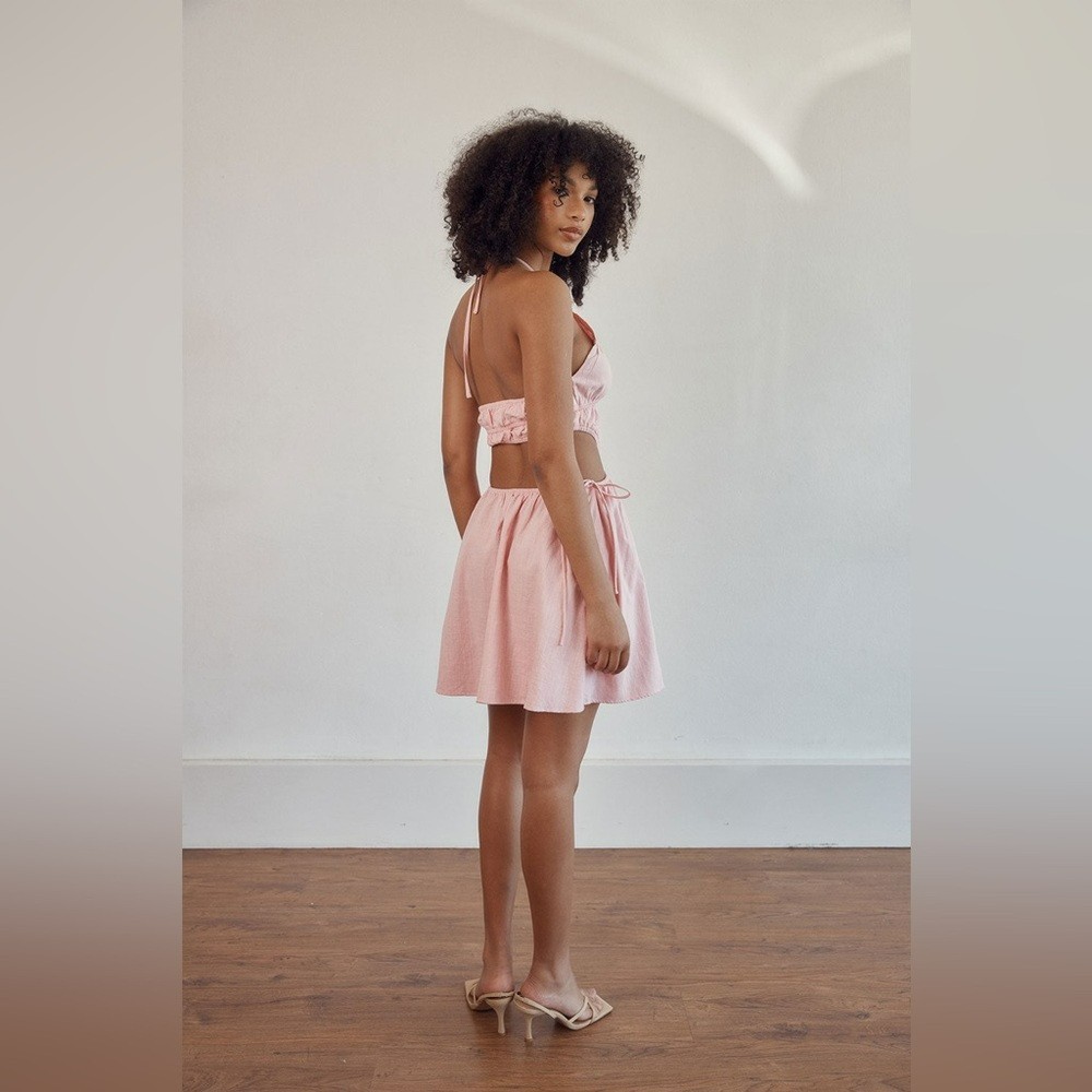NWT Sabo Skirt Women’s Backless Caliana Dress in Pink Size L