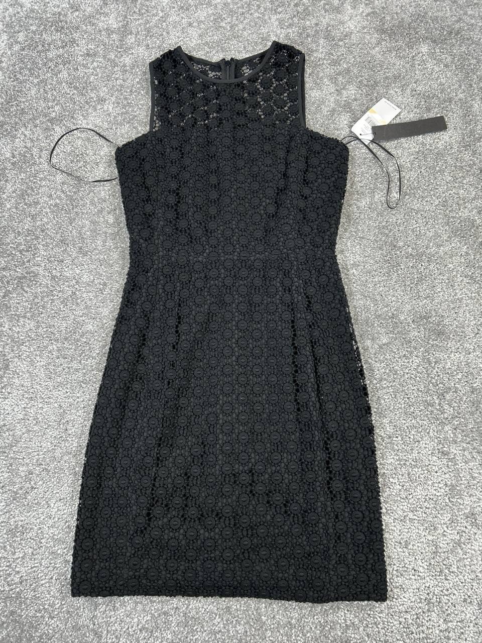 Cynthia Steffe Dress Womens 2 Black Cotton Embroidered Blouson New