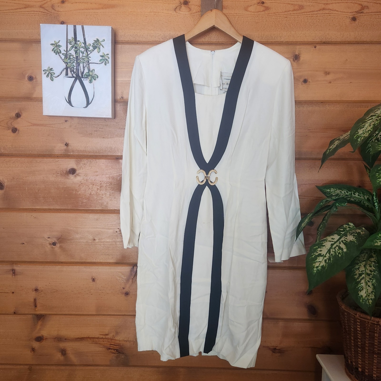 Joseph Ribkoff Vintage Retro Canada Unionmade Shift Sheath Dress Work Party Sz 6