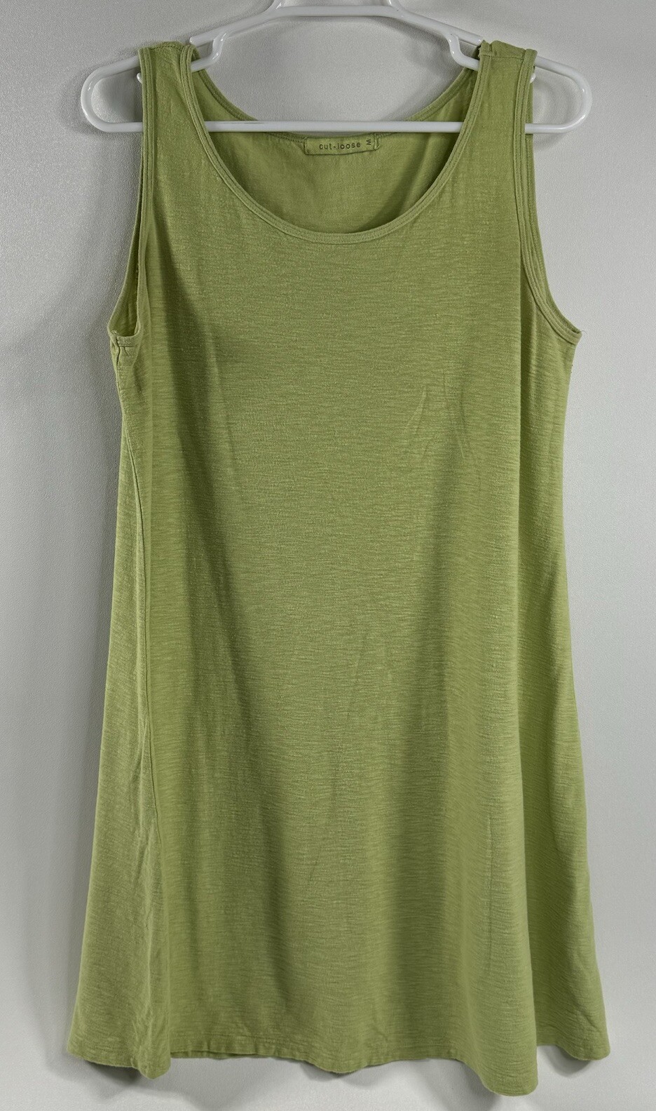 Cut Loose Neon Green Tank Top Dress Sundress Beach Vacation Pool Women’s M