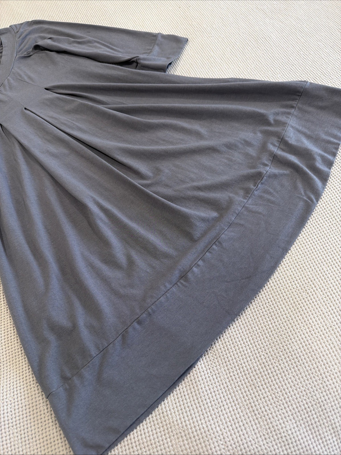 Splendid Gray Long Sleeve Pleated Scoop Dress Size XS￼￼￼