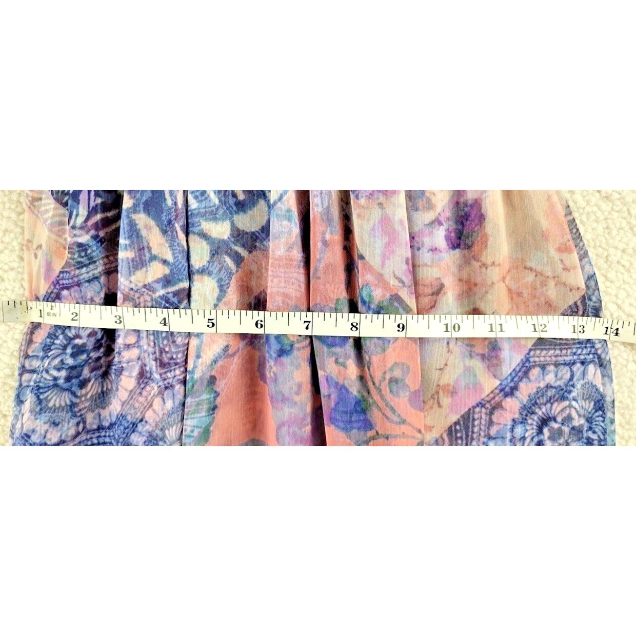 MISA Los Angeles Floral Tiered Midi Dress XS Bohemian Cold Shoulder Purple