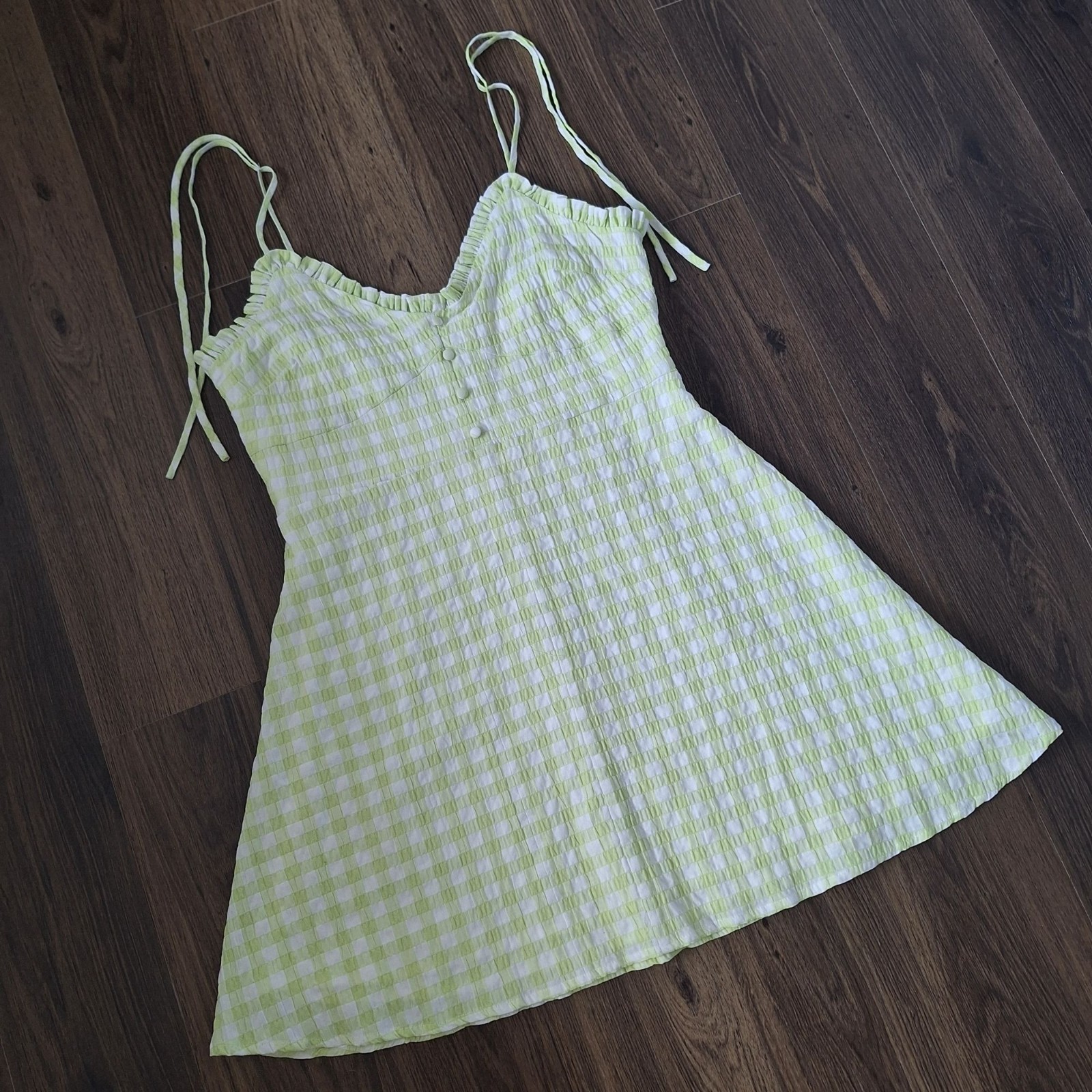 💙 GB Gingham Dress Size M/L Coquette Girl Romantic Girly