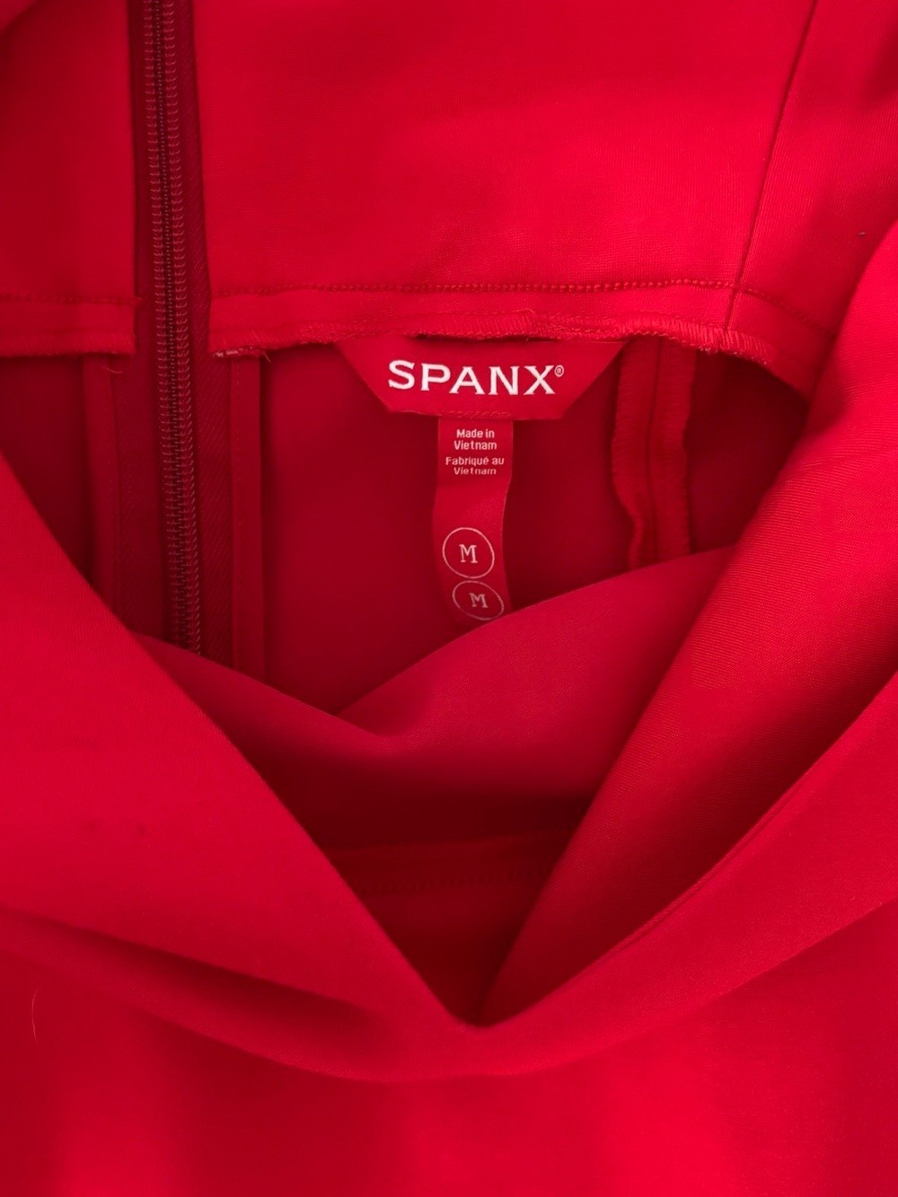 Spanx Sleeveless V-Neckline Ponte Midi Dress NWT Red Size M $178