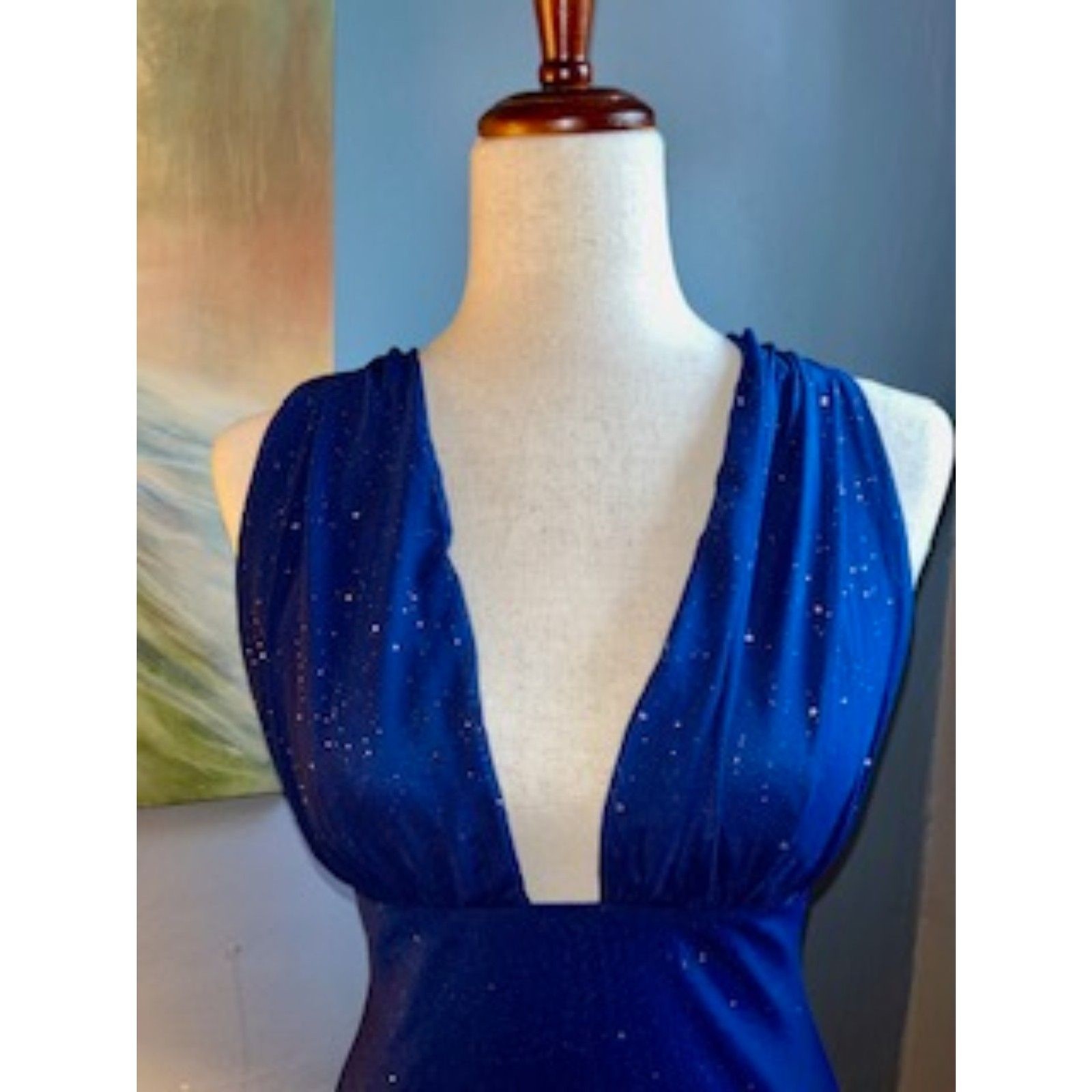 New with tags, Glnege, size S cocktail dress, navy and silver