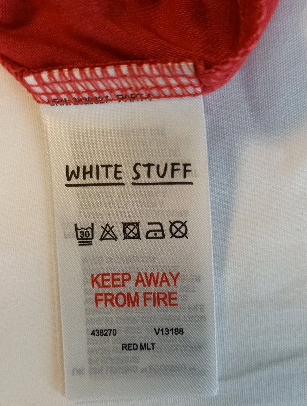 White Stuff Ladies Red Dress V Neck Lenzing EcoVero Summer UK 14 New With Tags