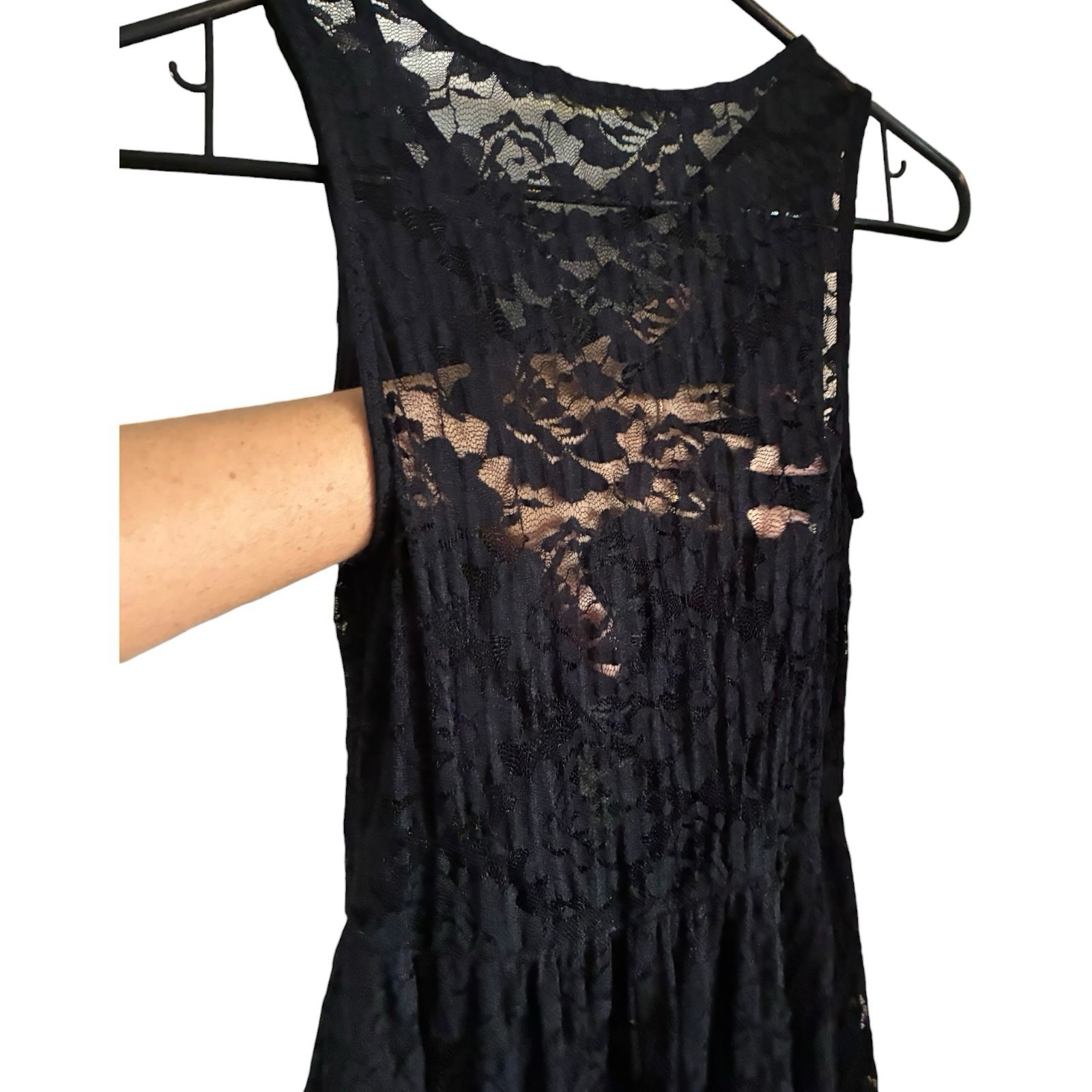 Black Lace Skater Dress – Size Small Juniors LBD Whimsigoth Fit & Flare