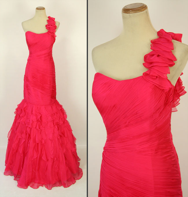 DEFECTIVE with tags Jovani Size 4 Prom Formal Cruise Long 640 Fuchsi G3D