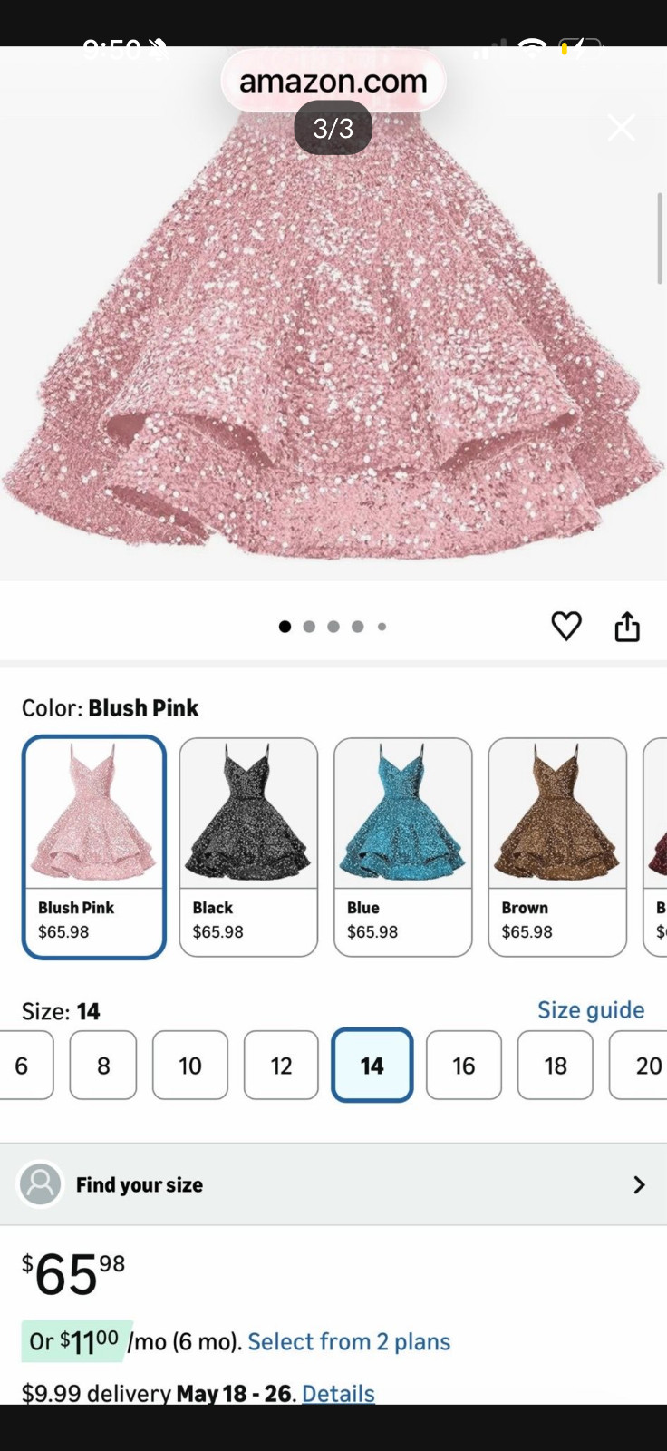 Pink Sequence, Homecoming Dress