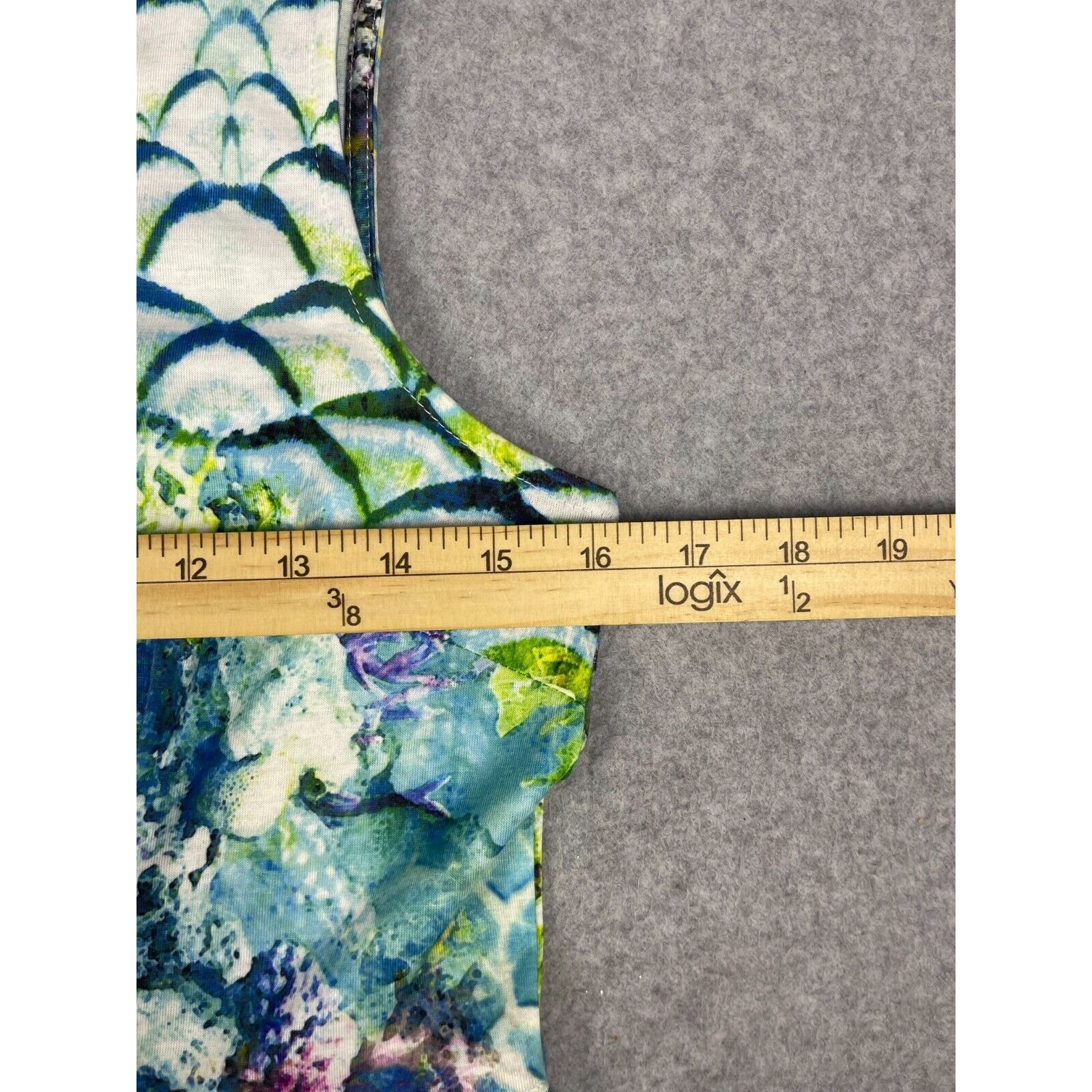 Smash Snake Print Sleeveless Bodycon A-Line Dress Size S Green Blue